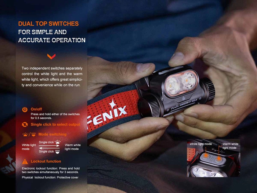 Челник Fenix HM65R-T V2.0 LED – тъмно лилав - Image 8