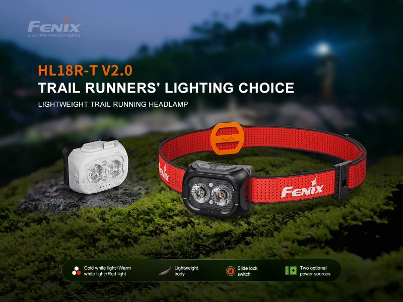 Акумулаторна челна лампа Fenix HL18R-T V2.0 LED с 800 лумена и USB-C зареждане - Image 8