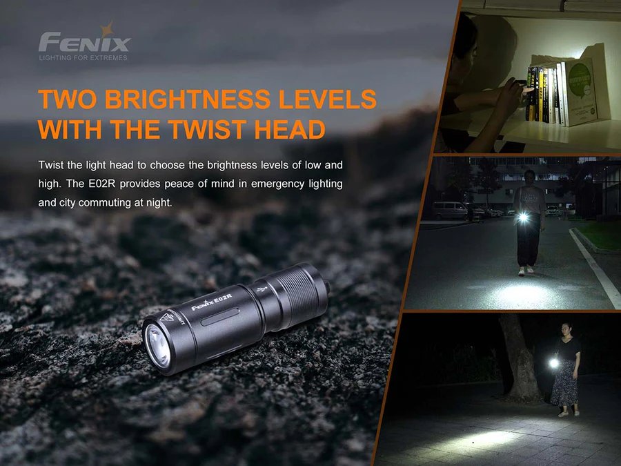 Акумулаторно мини фенерче Fenix E02R LED 200 лумена с USB зареждане - Image 3