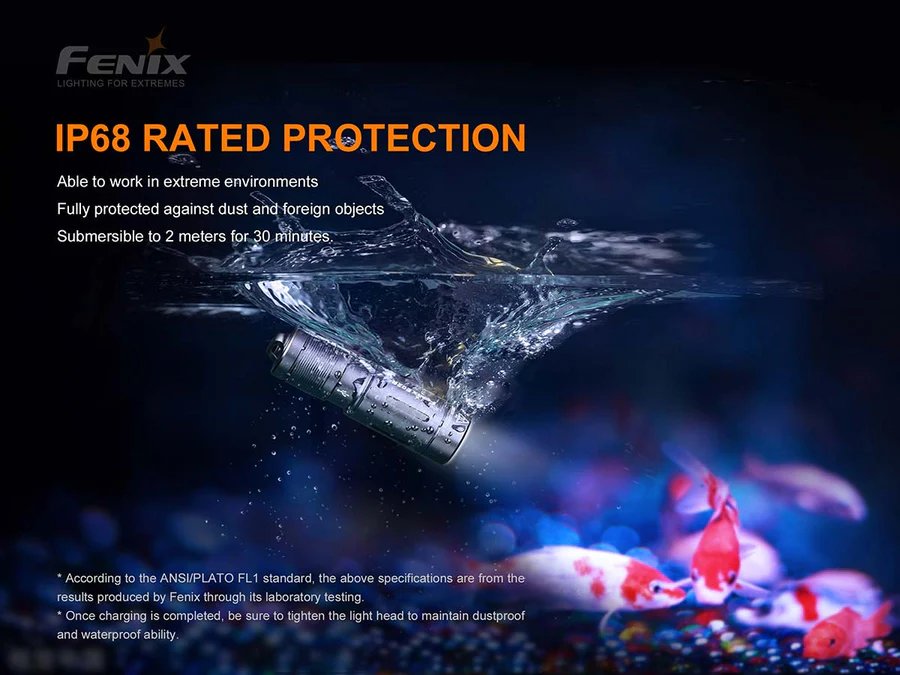 Акумулаторно мини фенерче Fenix E02R LED 200 лумена с USB зареждане - Image 9