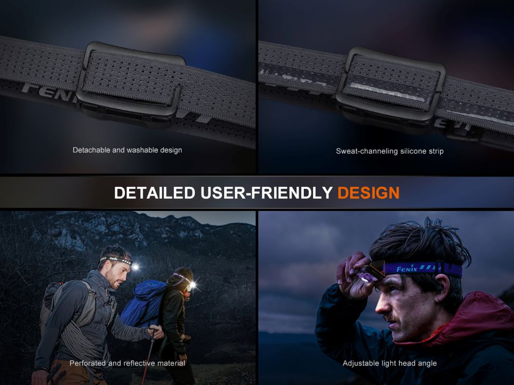 Челник с презареждаема батерия Fenix HL12R V2.0 LED лилав 500 лумена - Image 5