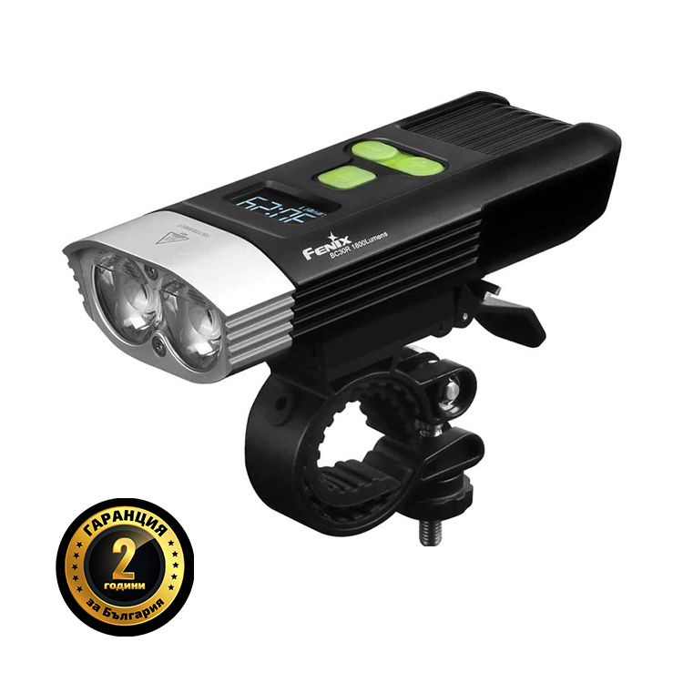 Велосипеден фар LED Fenix BC30R с дигитален дисплей и 1800 лумена