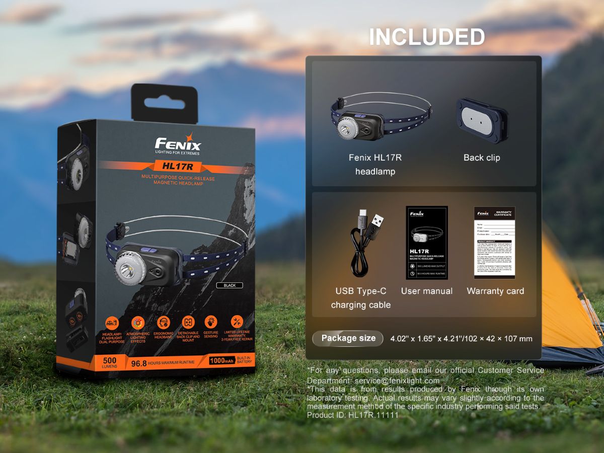 Челник LED Fenix HL17R Мултифункционален с 500 лумена и цветни режими - Image 6
