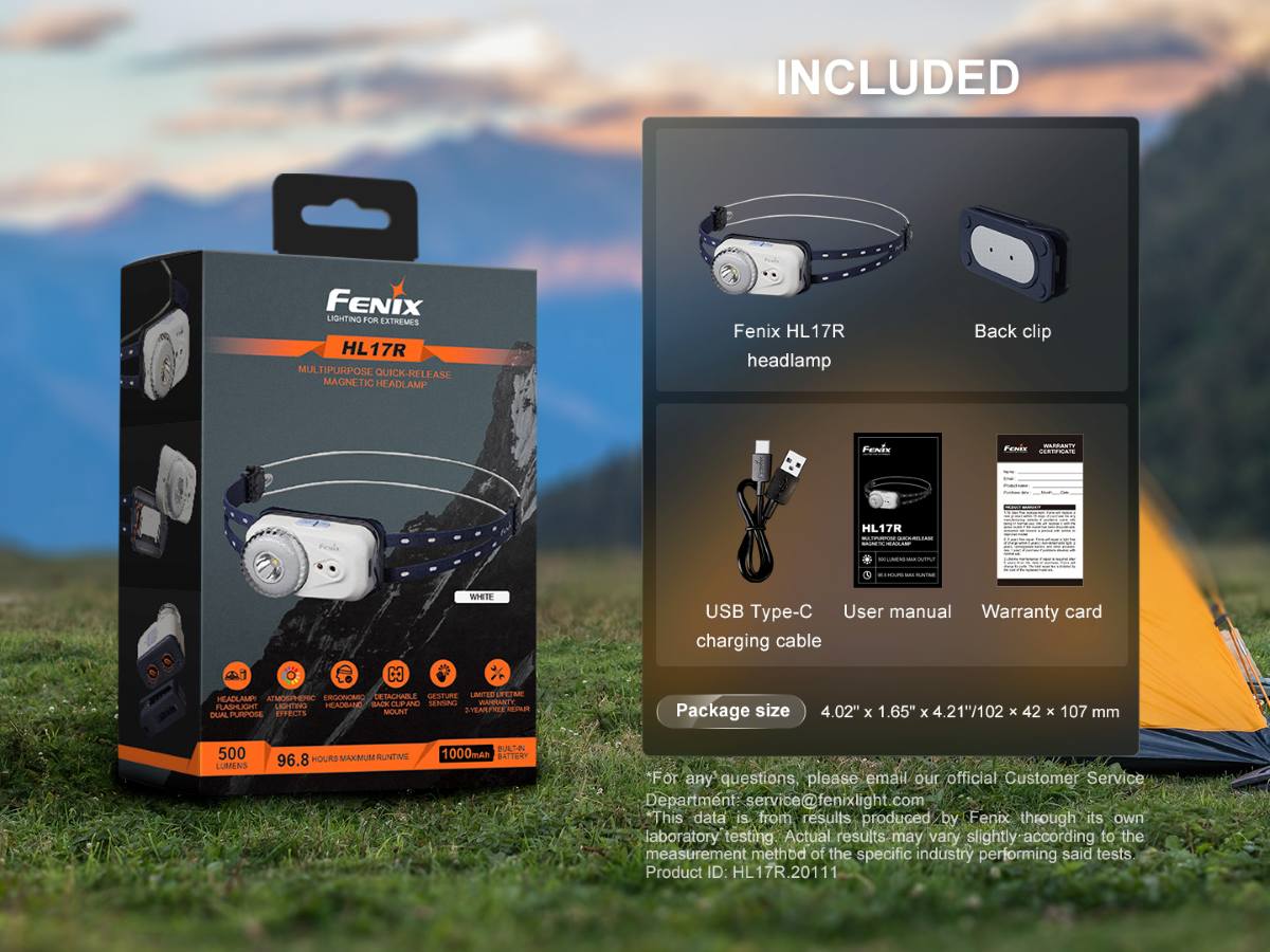 Челник LED Fenix HL17R мултифункционален с 500 лумена и цветни режими - Image 22